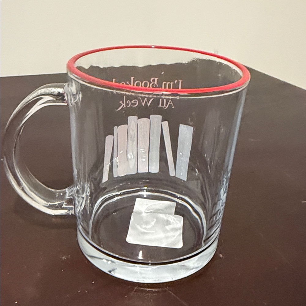 Kirklands Booked All Week Glass Mug - Picture 4 of 5